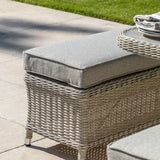 Prairie Rattan Corner Square Dining Set with Fire Pit