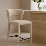 Pari I Bar Stool - Chex Boucle Steam