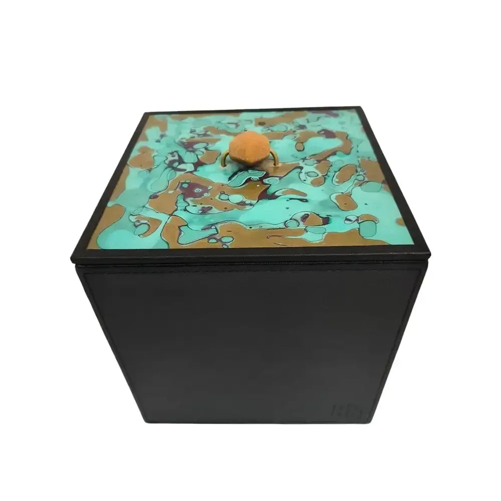 Pagoda Amber Leather box