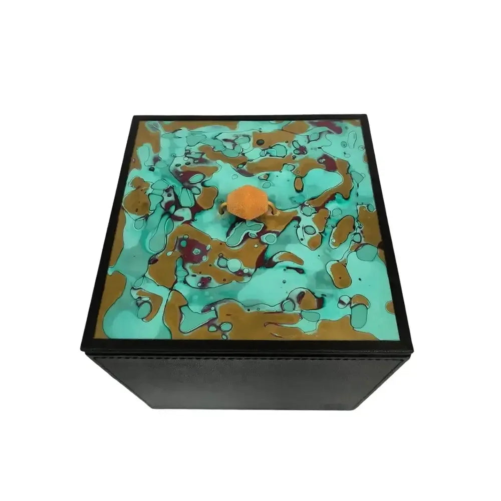 Pagoda Amber Leather box