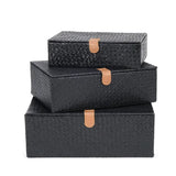 Palm Black Set of 3 Boxes