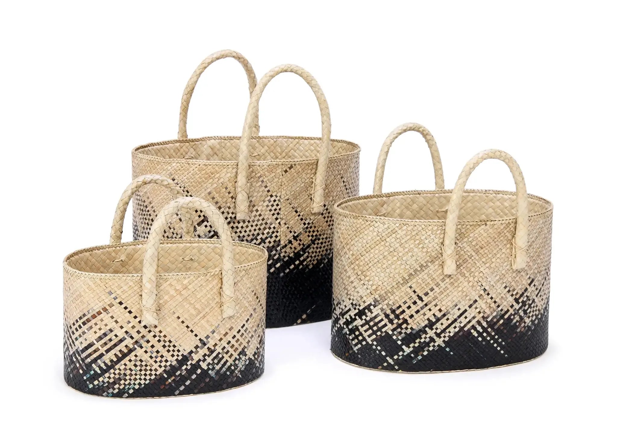 Palm Natural Set of 3 baskets