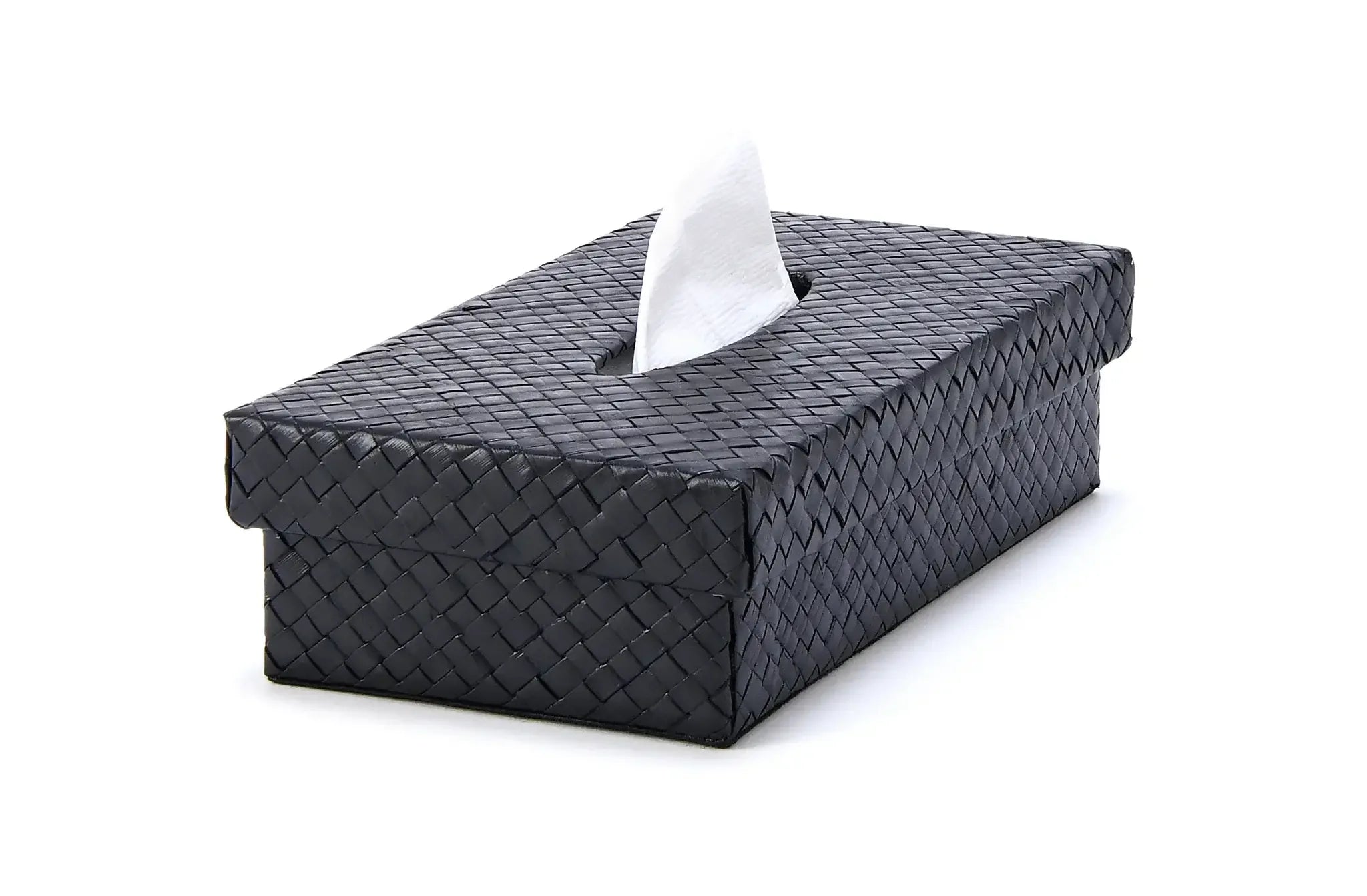 Palm Tissue Box Black