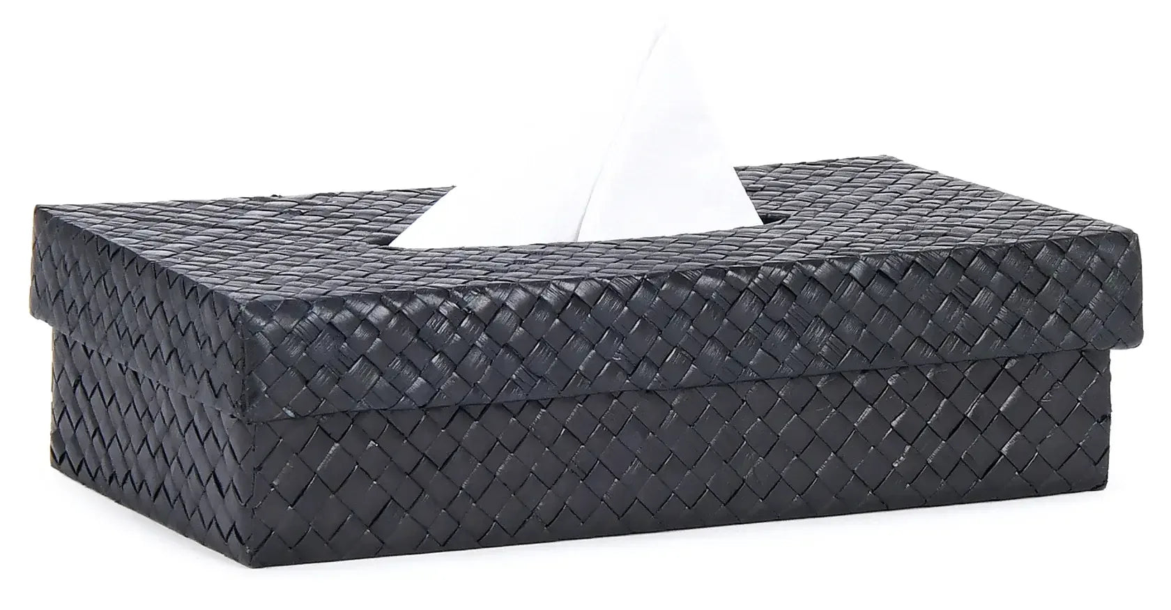 Palm Tissue Box Black