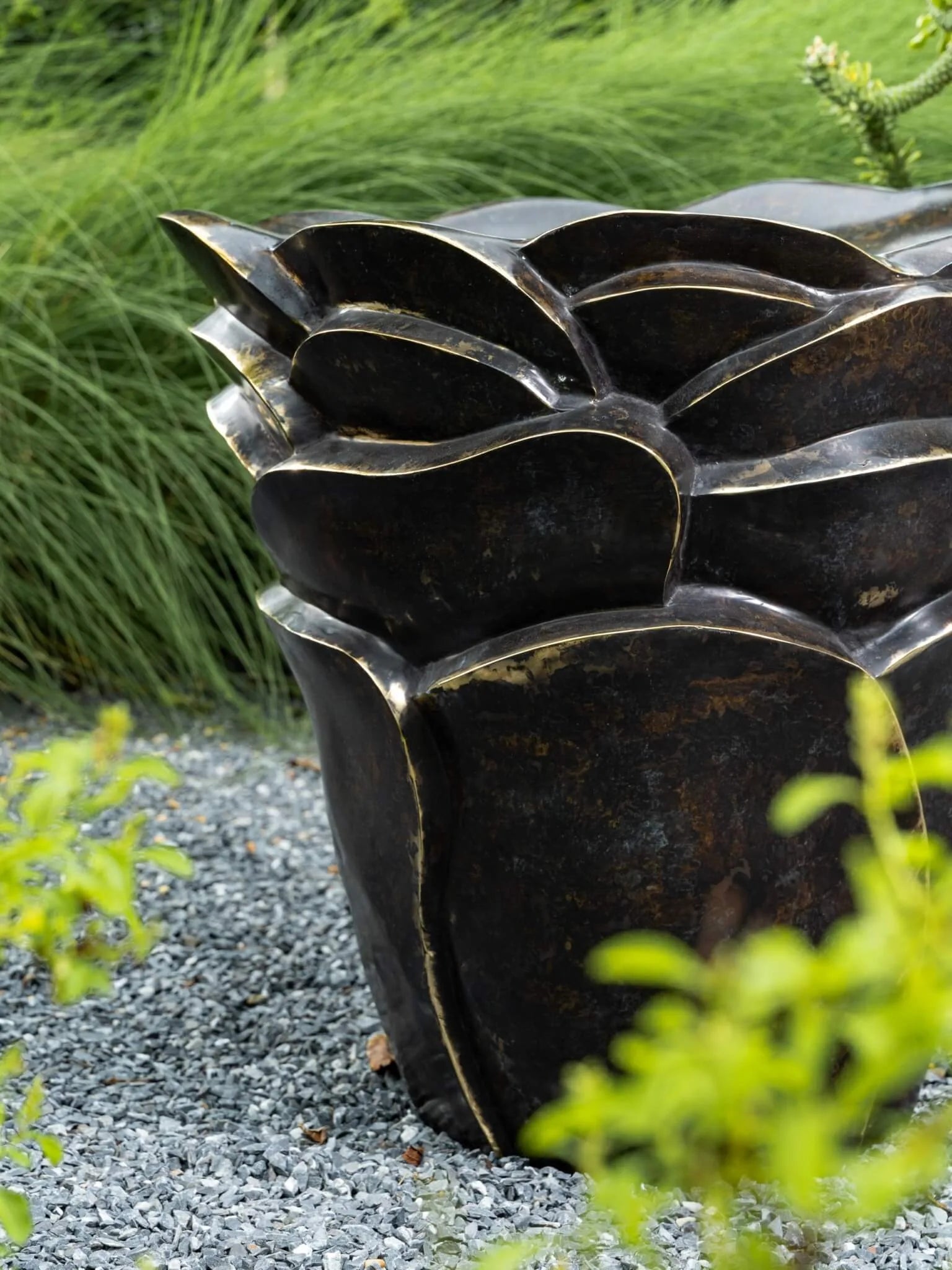 Palm Tree Bronze Side Table