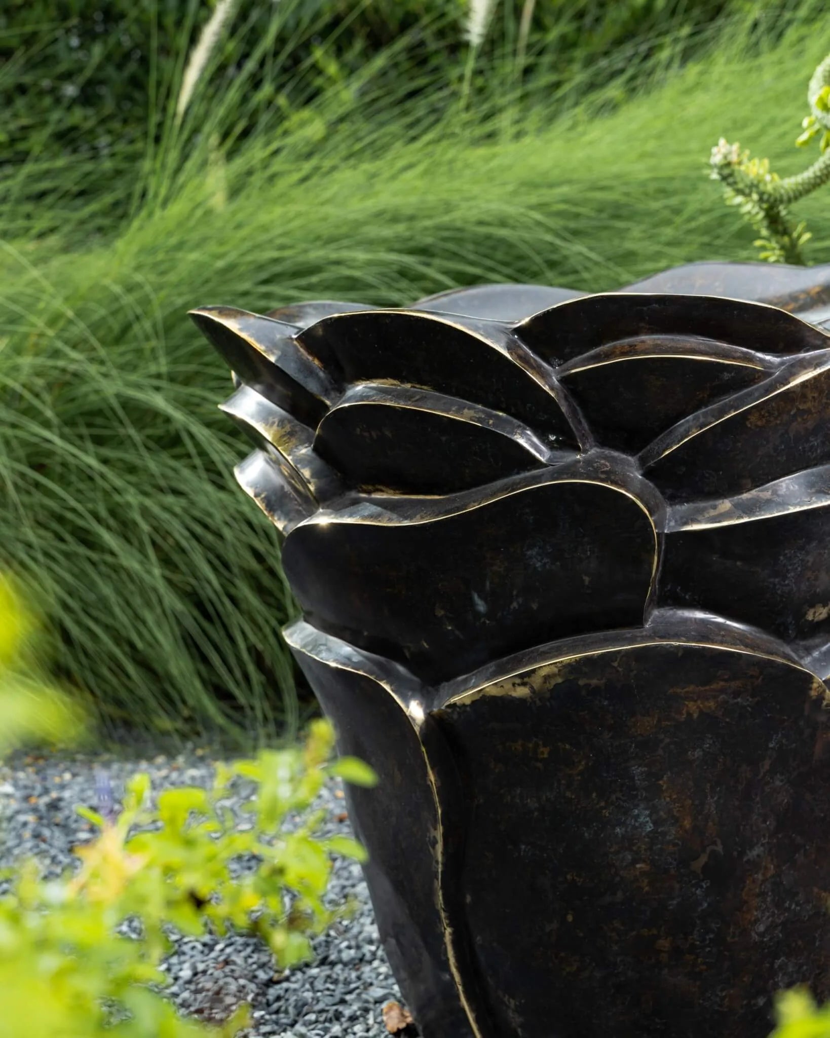 Palm Tree Bronze Side Table