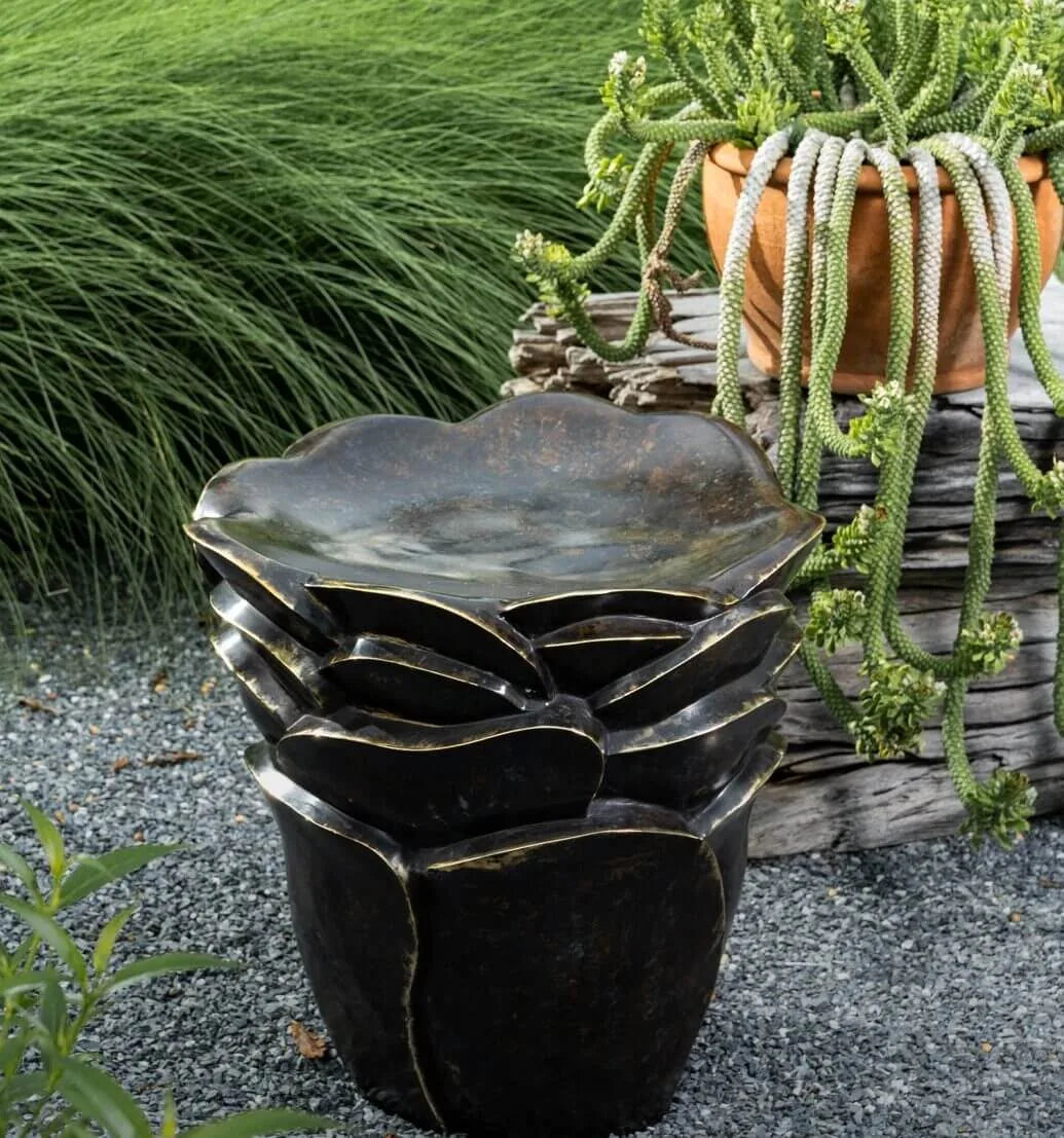 Palm Tree Bronze Side Table