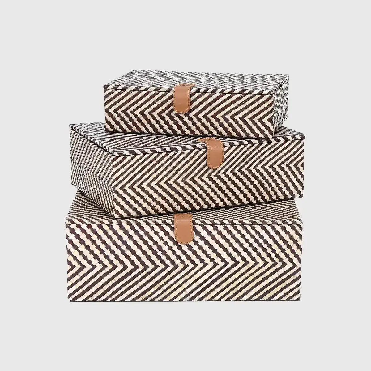 Palm Zig Zag Set of 3 boxes