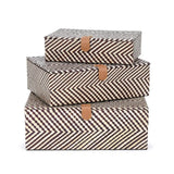 Palm Zig Zag Set of 3 boxes