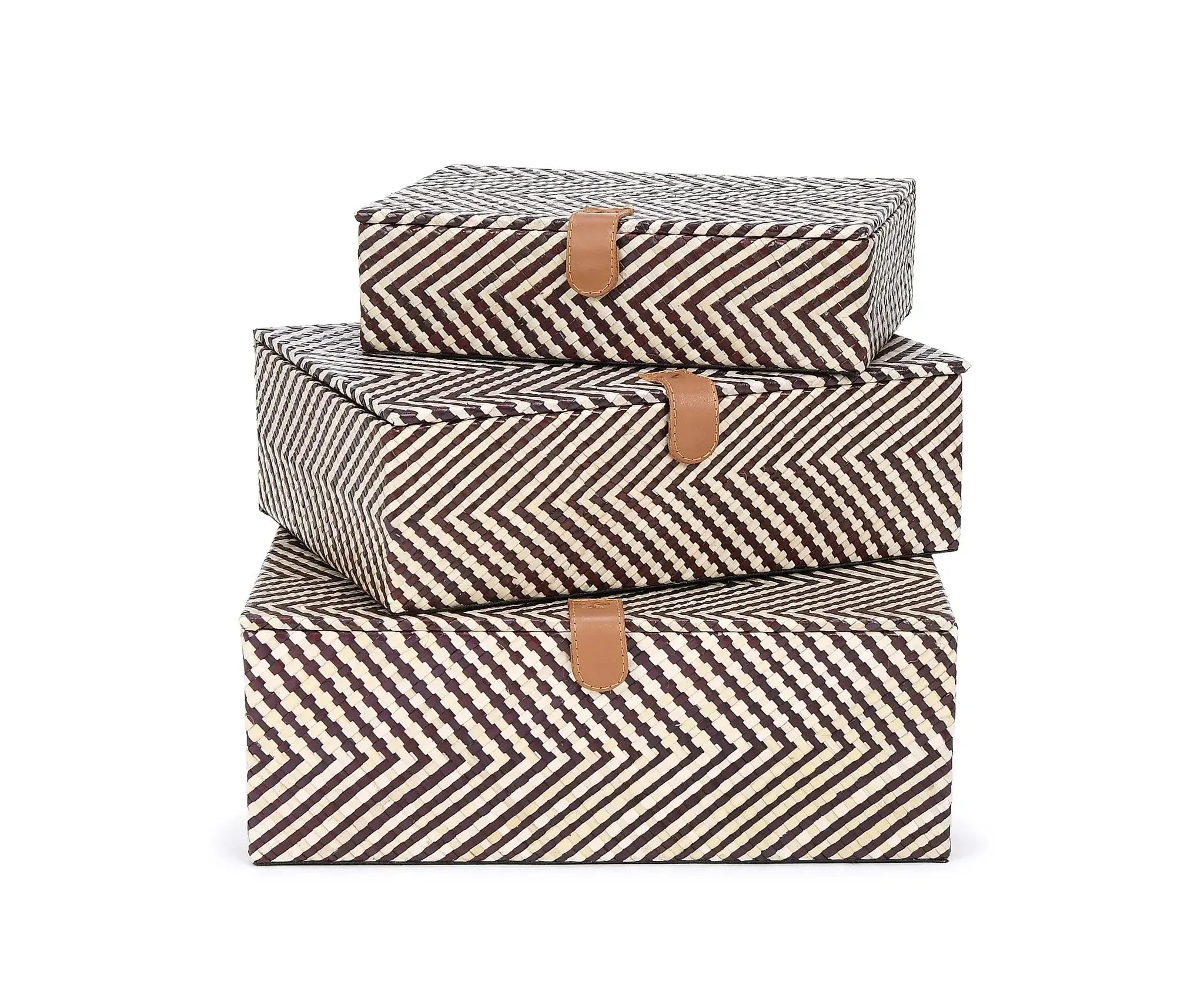 Palm Zig Zag Set of 3 boxes