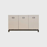 Paragon Cabinet 3 Door Leather Pumice