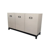 Paragon Cabinet 3 Door Leather Pumice