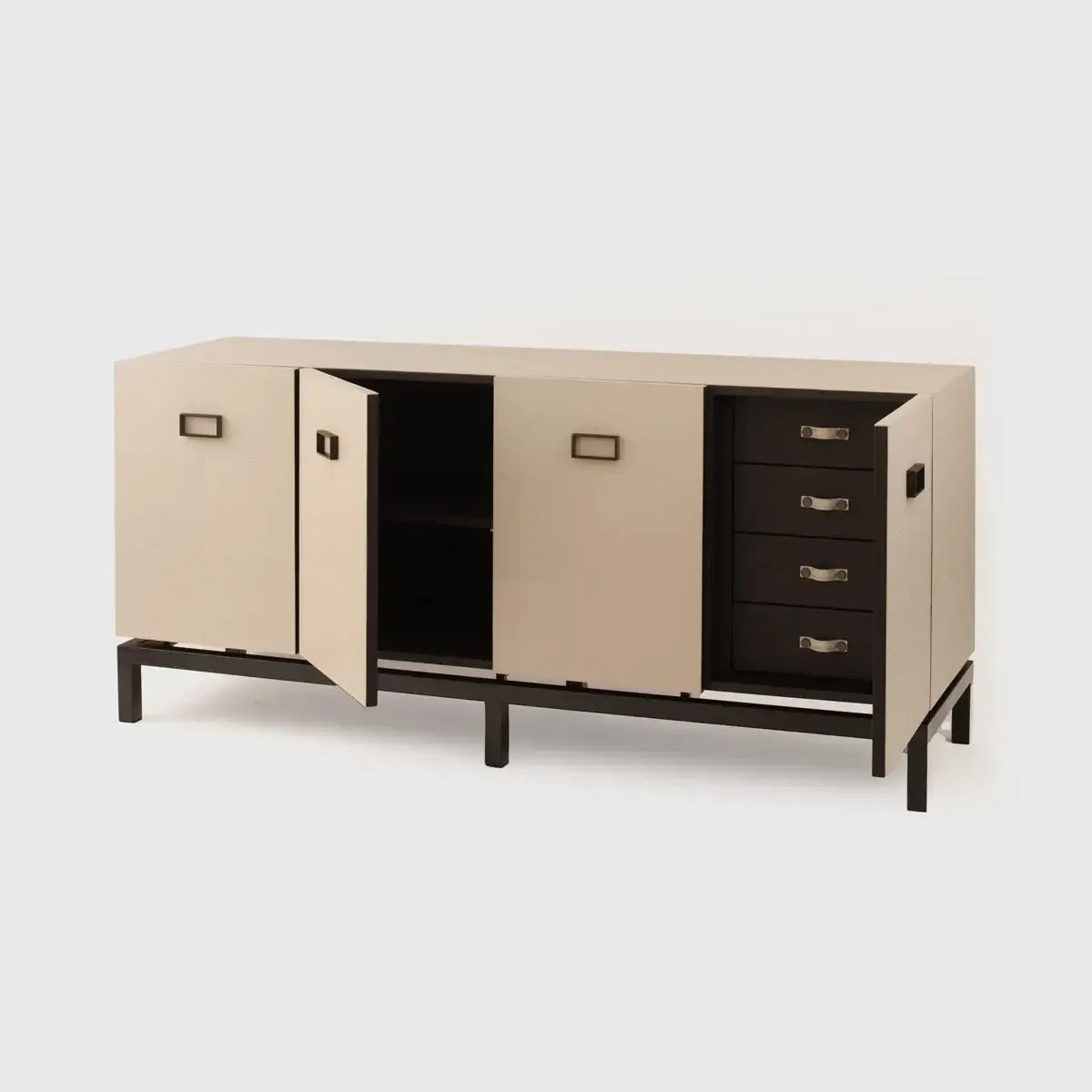 Paragon Cabinet 4 Door Pumice Leather