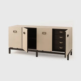 Paragon Cabinet 4 Door Pumice Leather