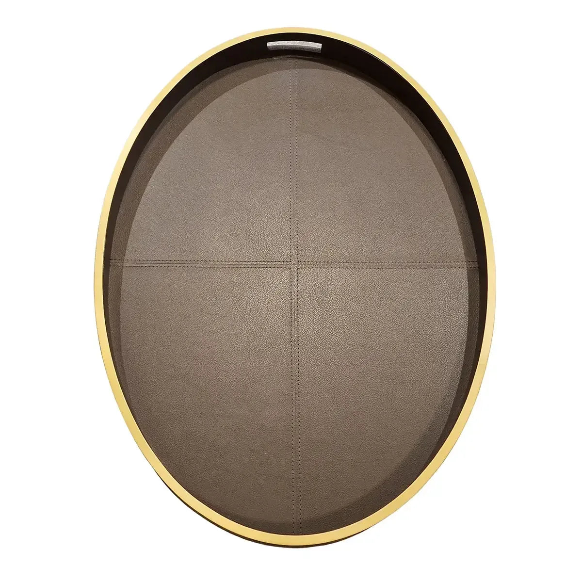 Paragon Oval Tray Putty Leather