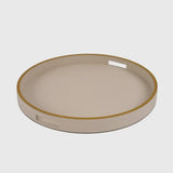 Paragon Round Tray Pumice Leather