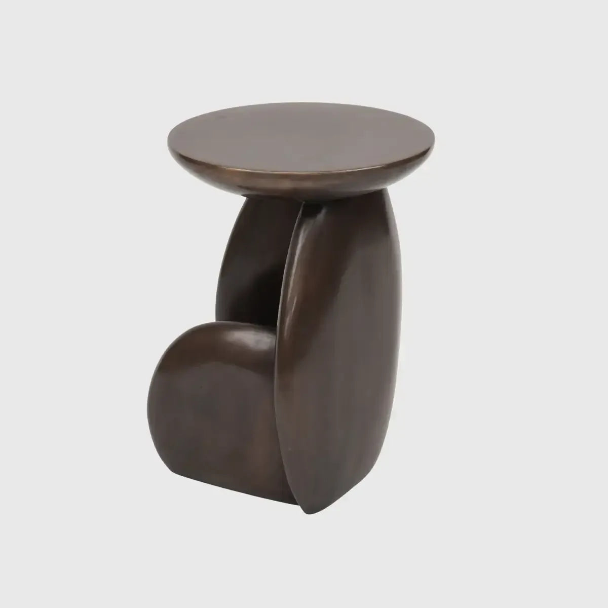 Pebble bronze side table