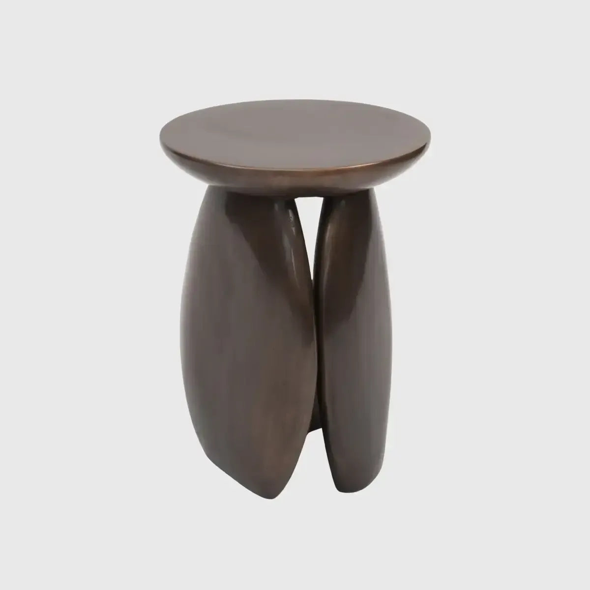 Pebble bronze side table