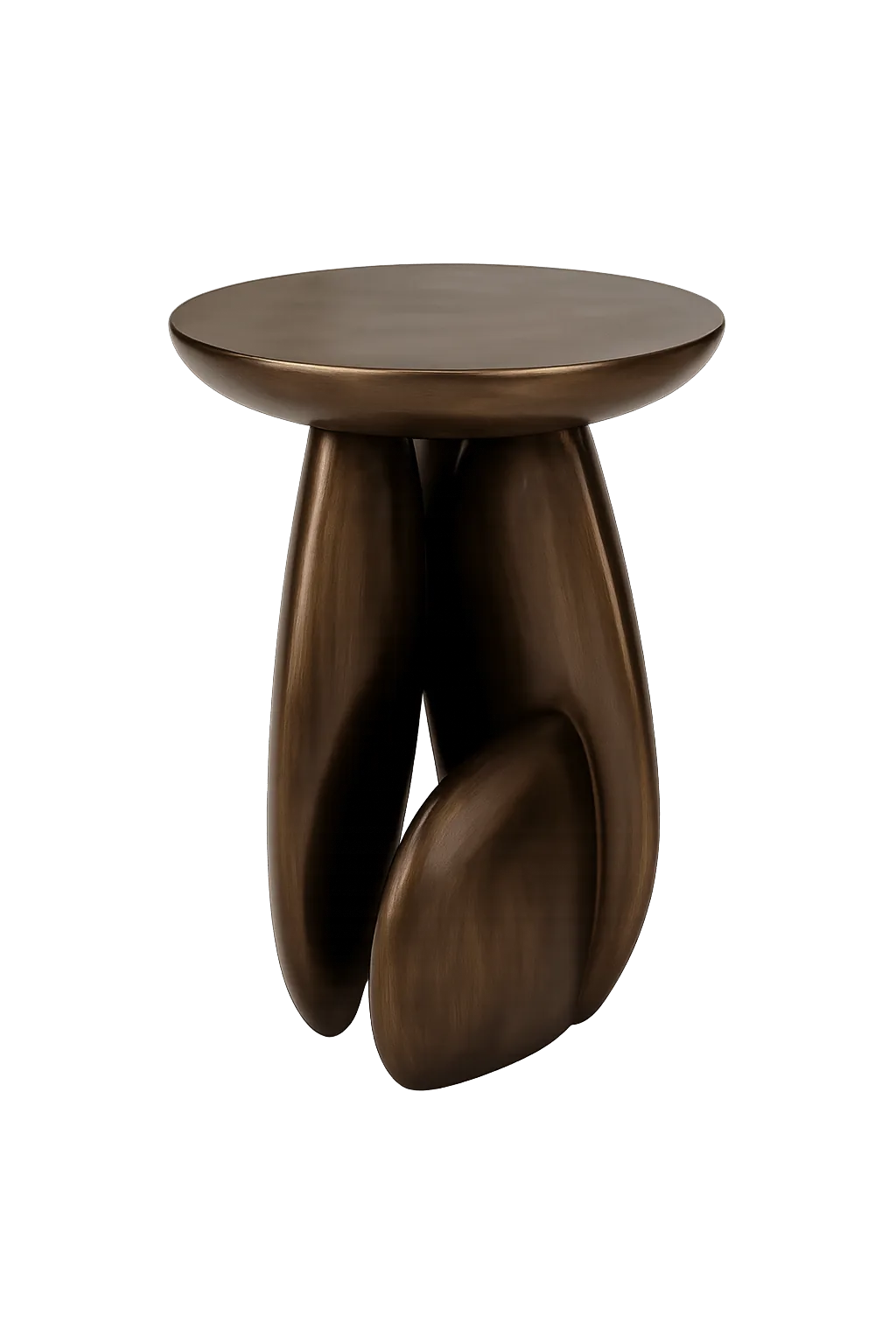 Pebble bronze side table
