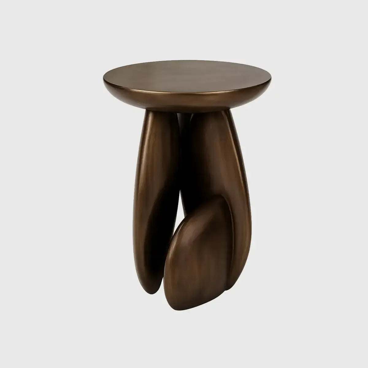 Pebble bronze side table