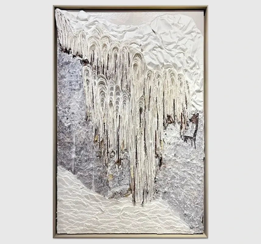 Petrified Rain Handmade Dimensional Paper Wall Sculpture