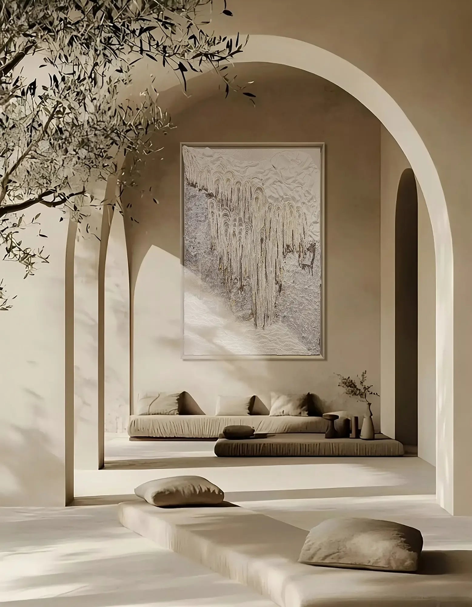 Petrified Rain Handmade Dimensional Paper Wall Sculpture