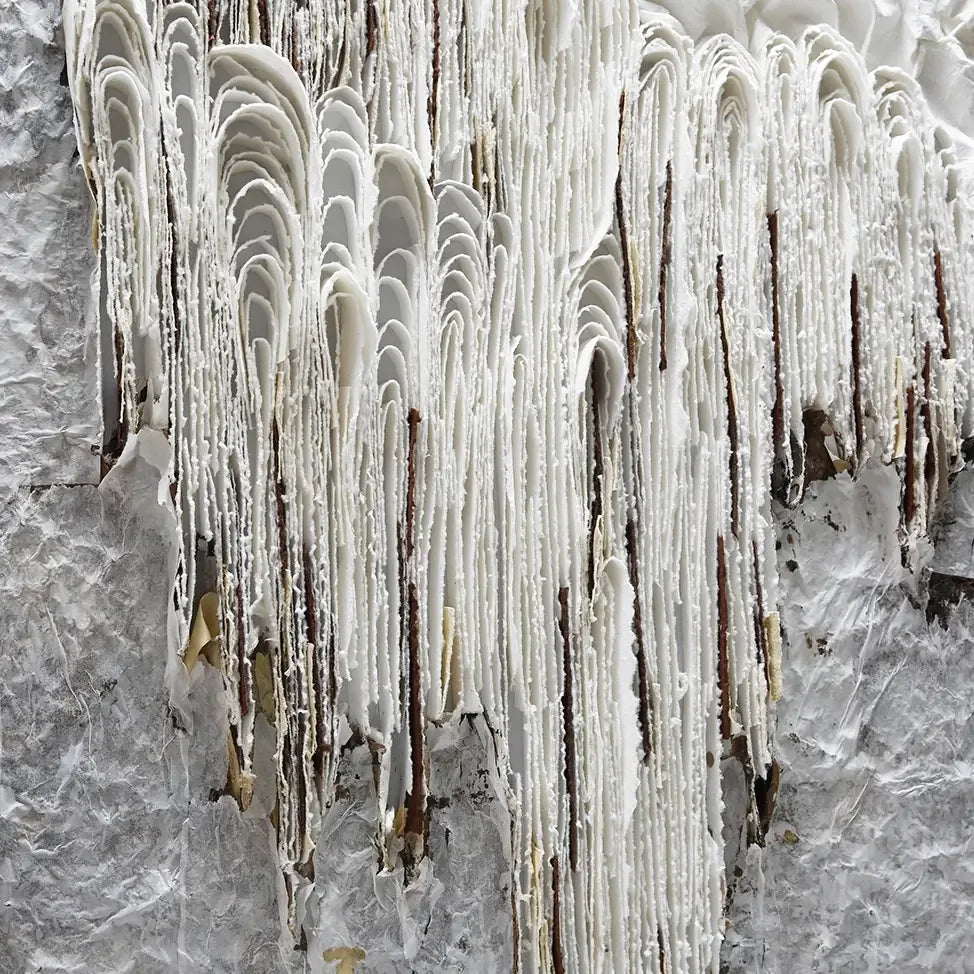 Petrified Rain Handmade Dimensional Paper Wall Sculpture