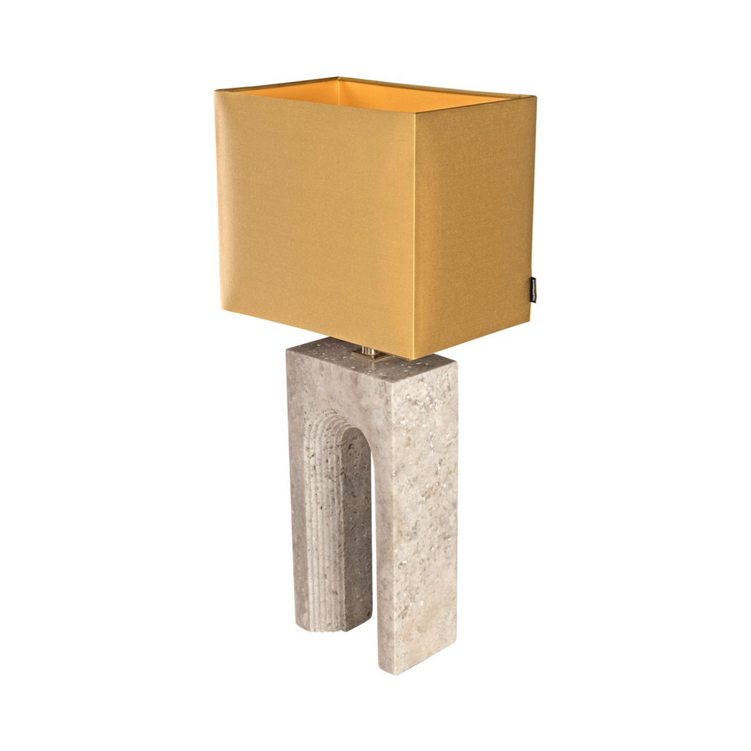 Reso One Travertine Table Lamp with Shade