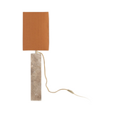 Reso Two Travertine Table Lamp with Shade