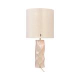 Abstract Pastel Earthenware Table Lamp with Shade