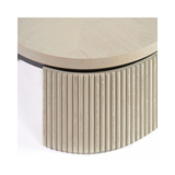 Ricky Grey/White Oak Wood Coffee Table with Oak Wood Top