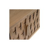 Shaigon Natural Oak Sideboard with Embossed Doors