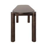 Mezze Mindi Wood Oval Console Table with Roasted Coffee Finish