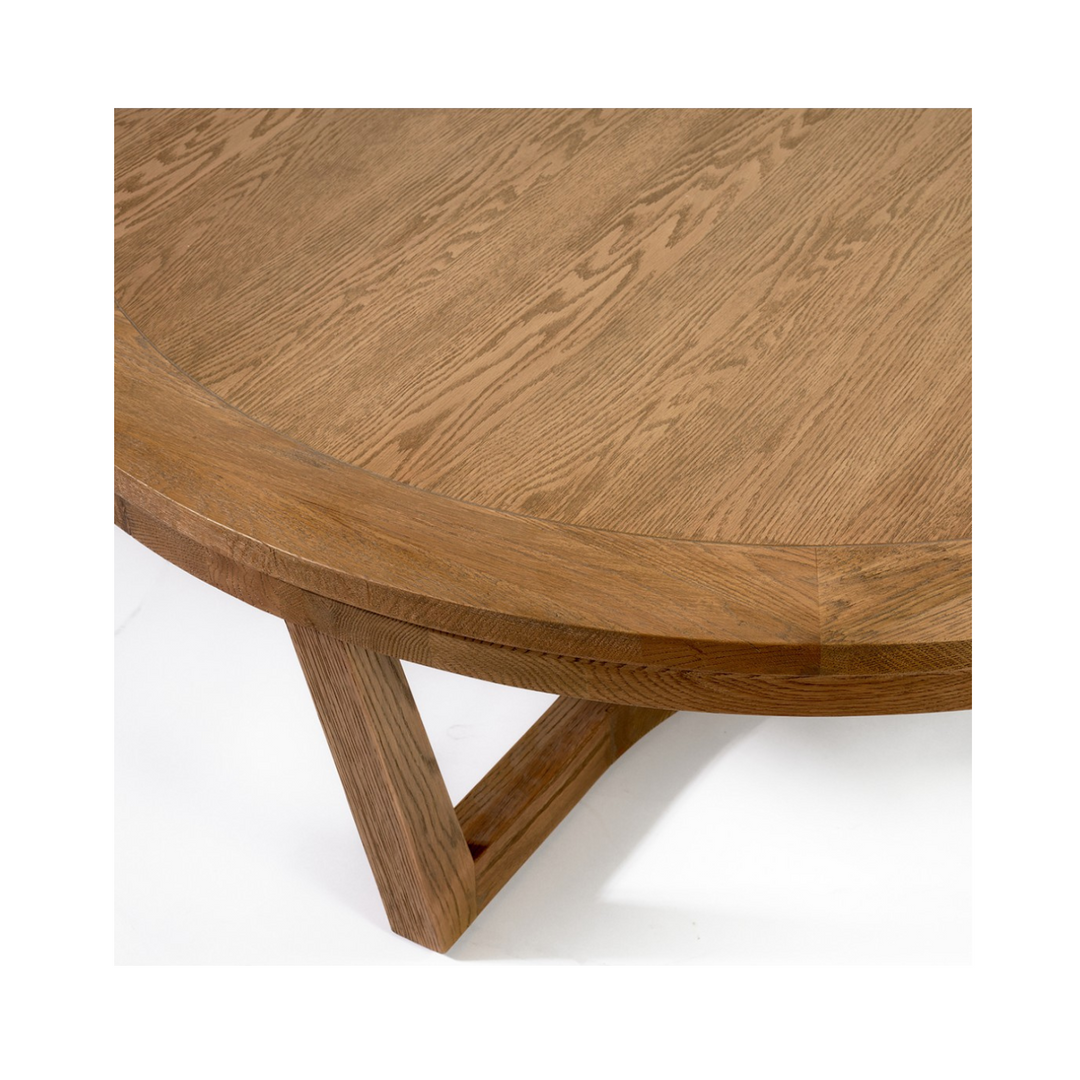 Milano Round Natural Oak Wood Coffee Table