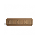 Dublin Natural Oak Wood Sideboard / Lowboard with Six Doors