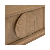 Dublin Natural Oak Wood Sideboard / Lowboard with Six Doors
