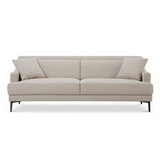 Astoria Soft Cream Upholstered Sofa by Berkeley Designs