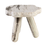 Rocky Panda White Marble Side Table