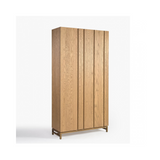 Menorca Natural Oak Tall Cabinet with 3 Doors