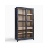 Alantra Dark Oak Wood Tall Cabinet with Drawers
