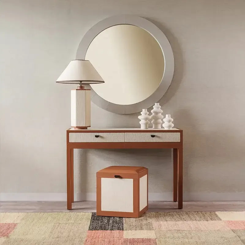 Ralf Console and Ottoman in Jute