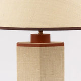 Ralf Hexagonal Lamp Leather and Jute
