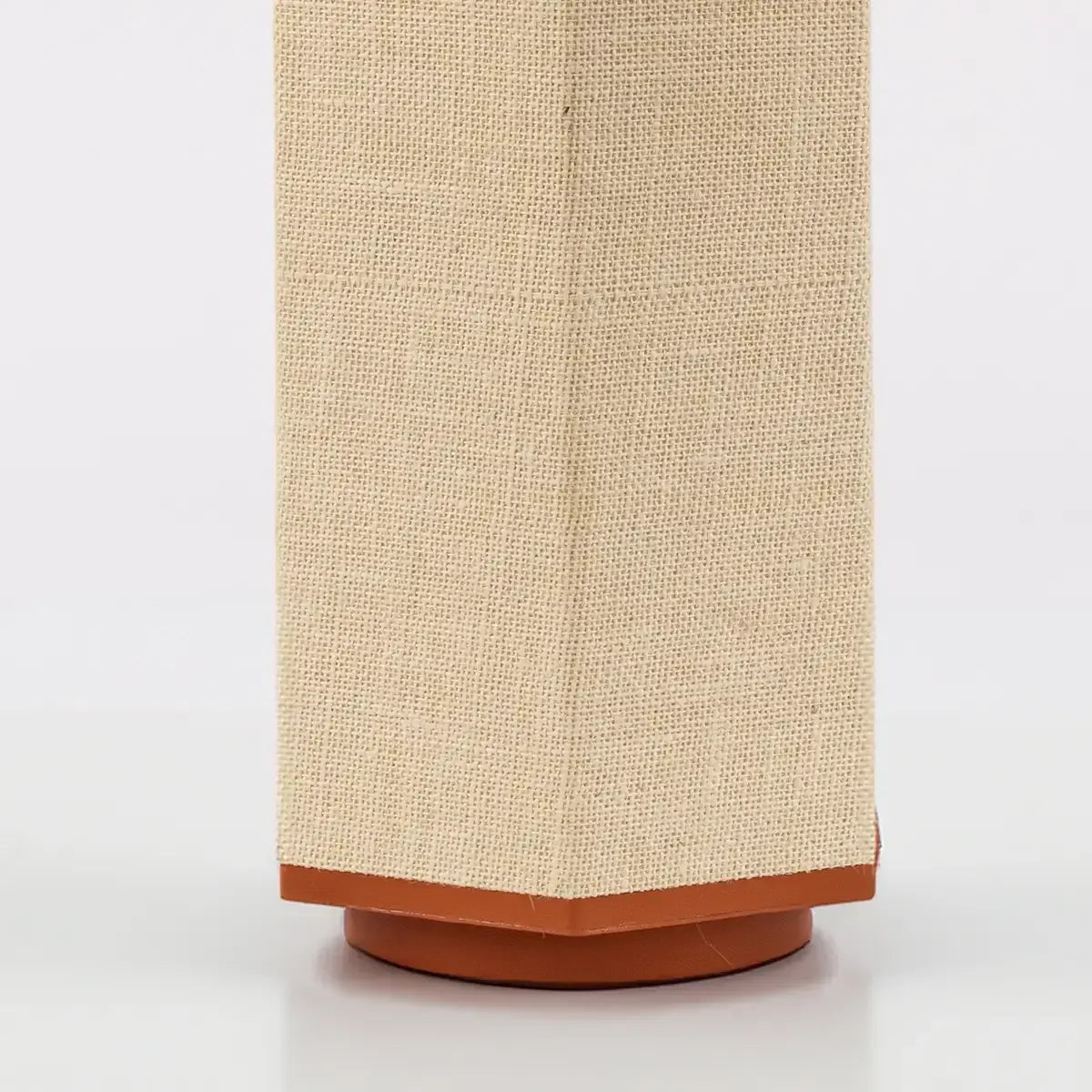Ralf Hexagonal Lamp Leather and Jute