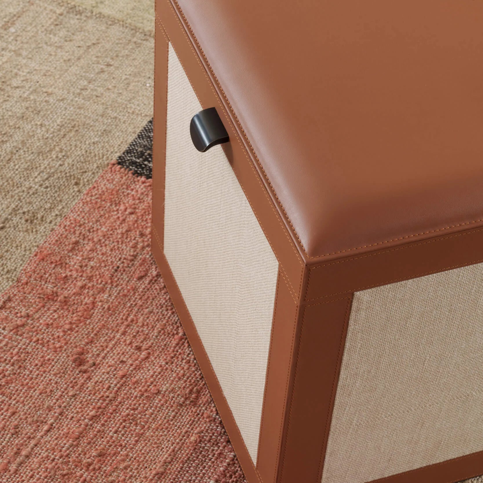Ralf Ottoman Leather and Jute
