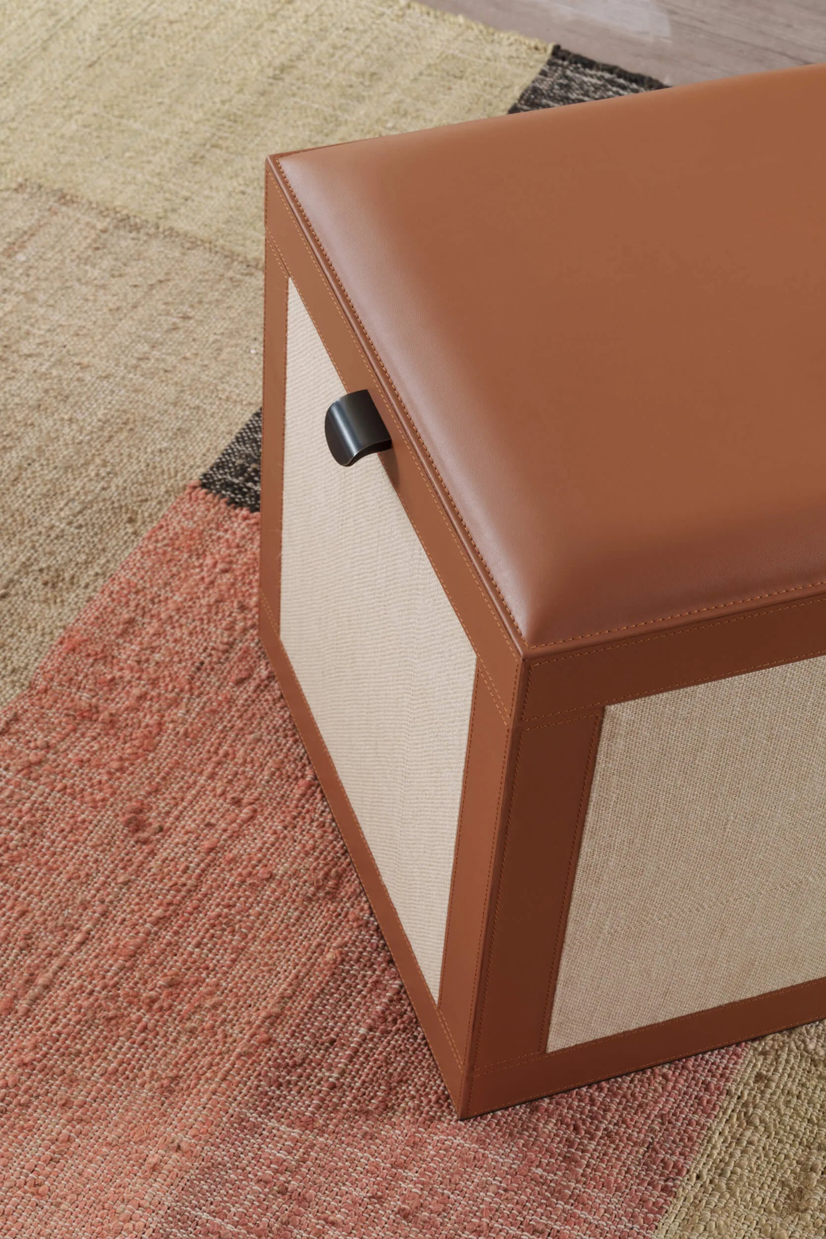 Ralf Ottoman Leather and Jute