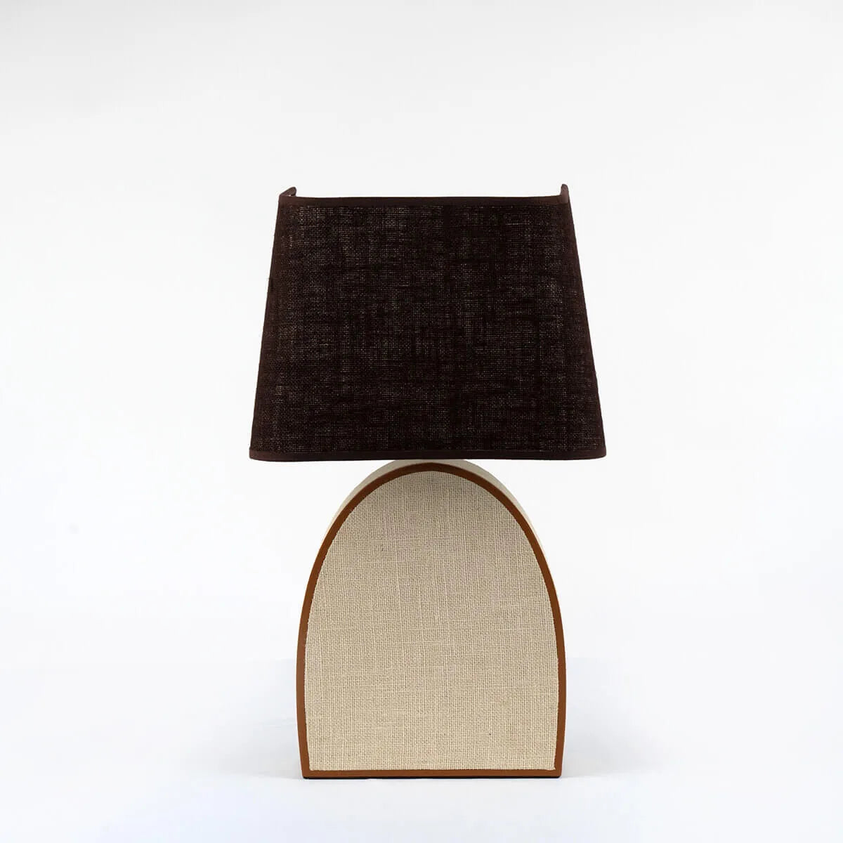 Ralf Parabolic Lamp Leather and Jute