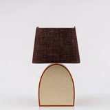 Ralf Parabolic Lamp Leather and Jute