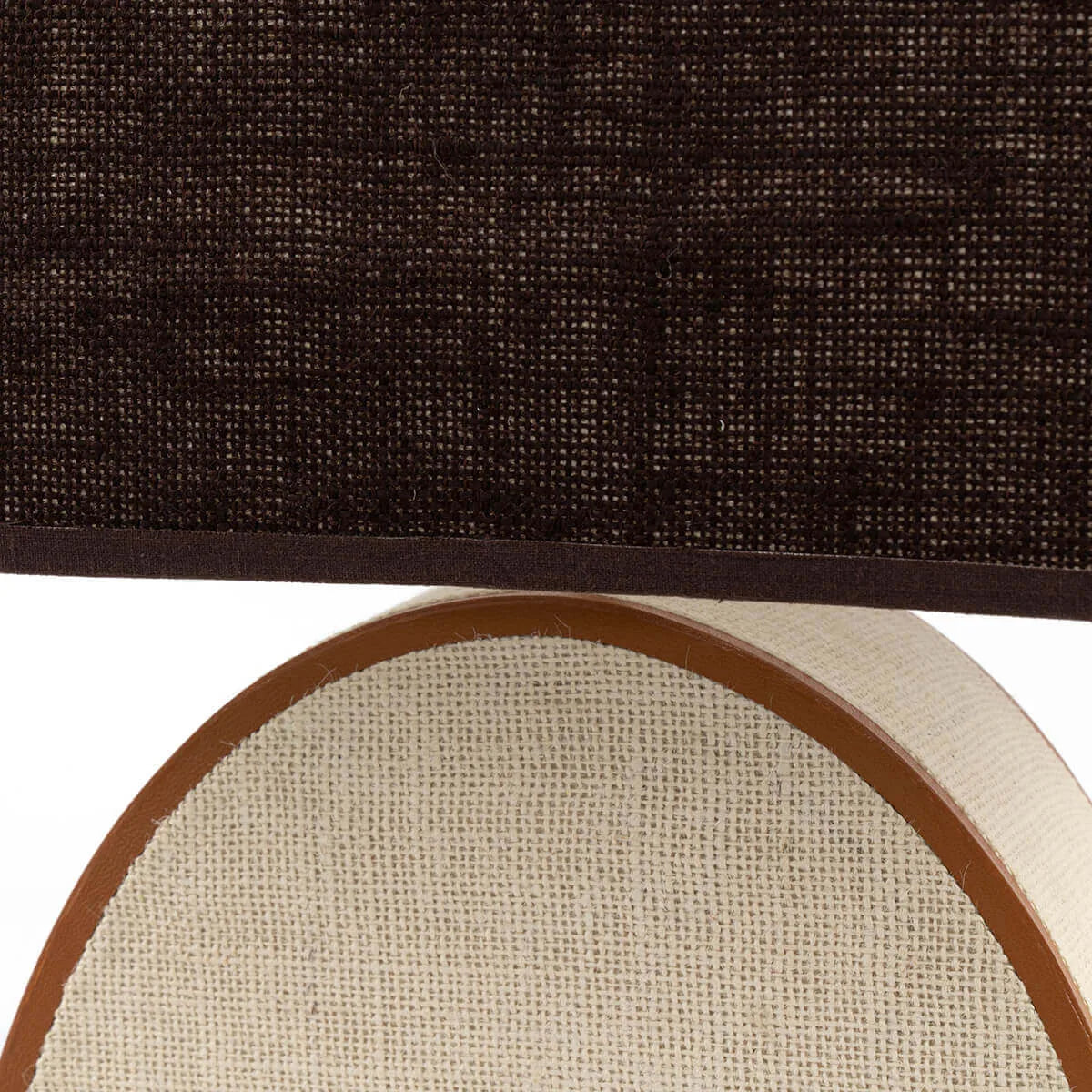 Ralf Parabolic Lamp Leather and Jute