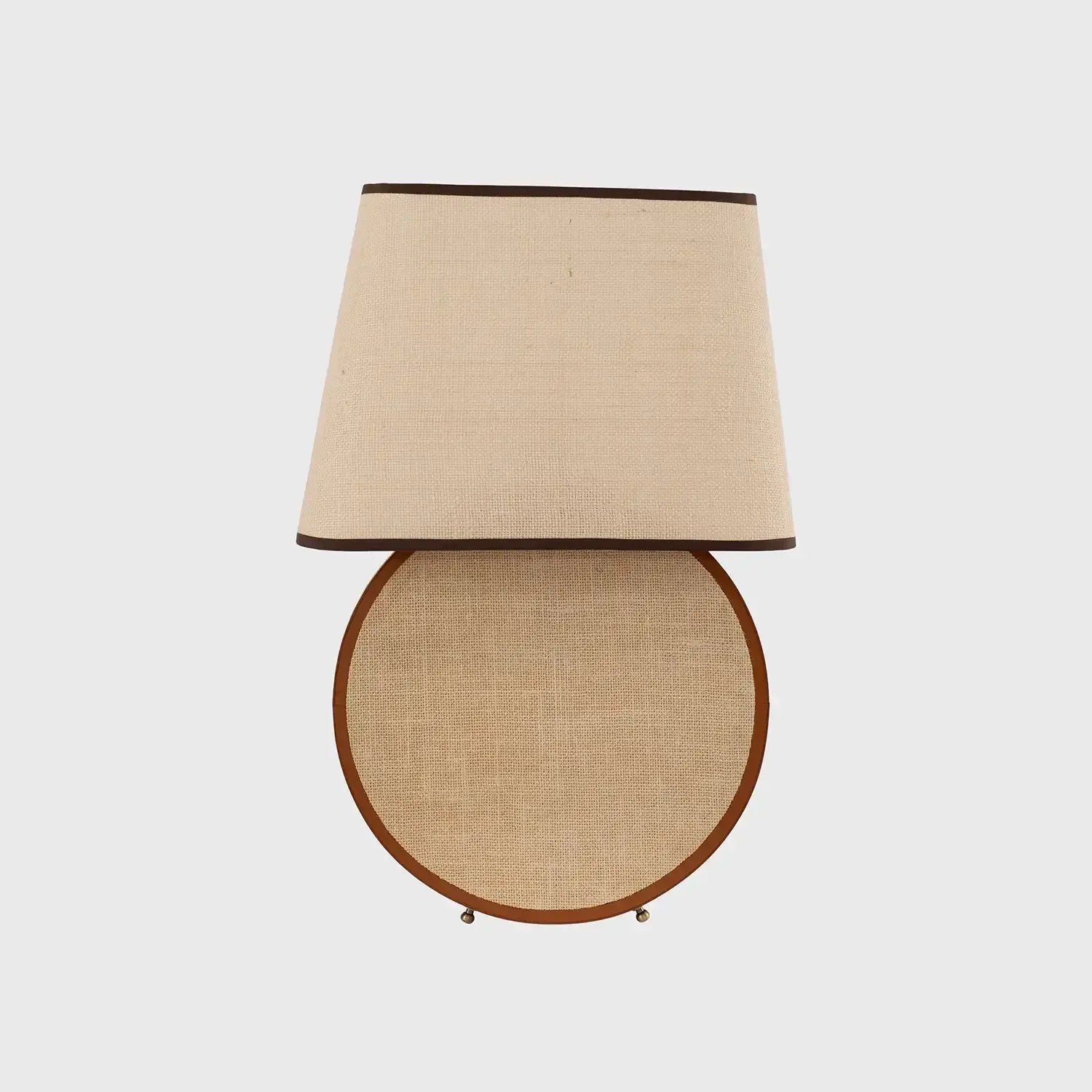 Ralf Round Lamp Leather and Jute