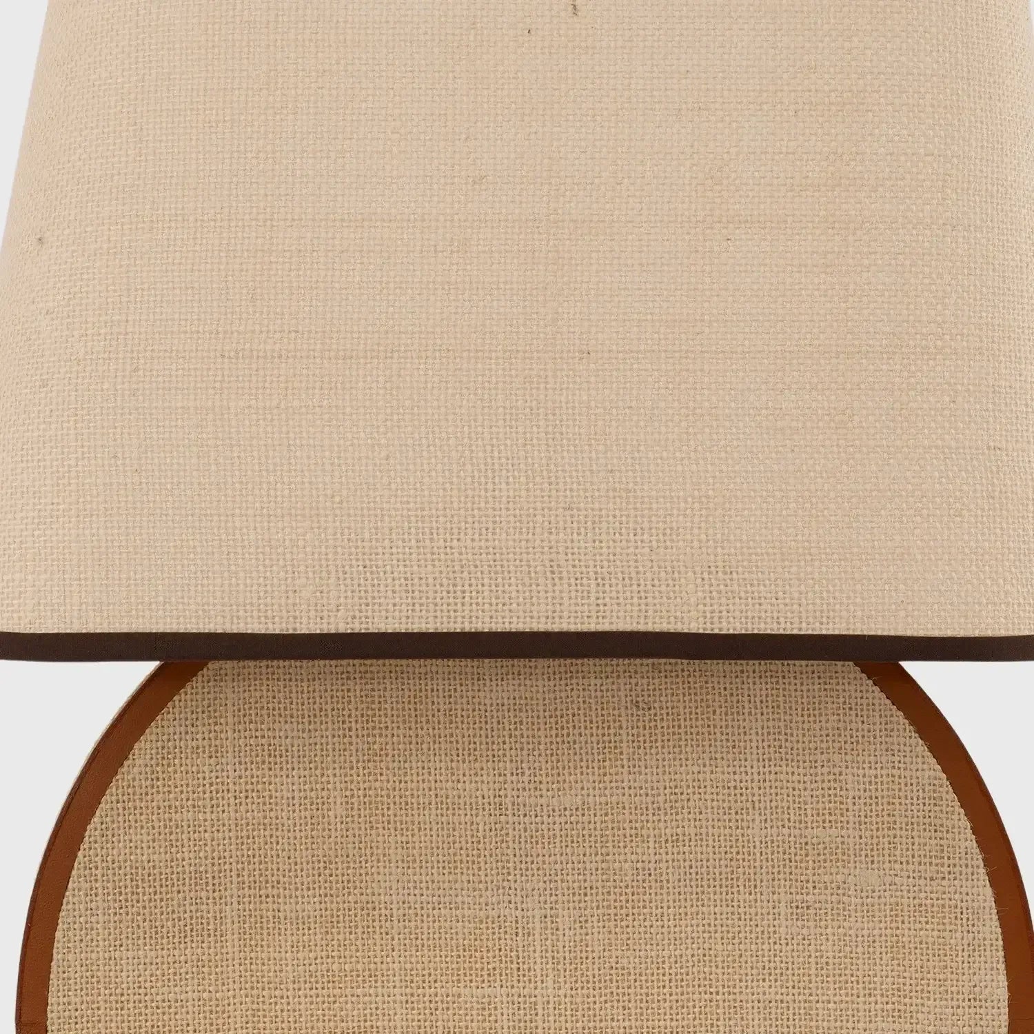 Ralf Round Lamp Leather and Jute